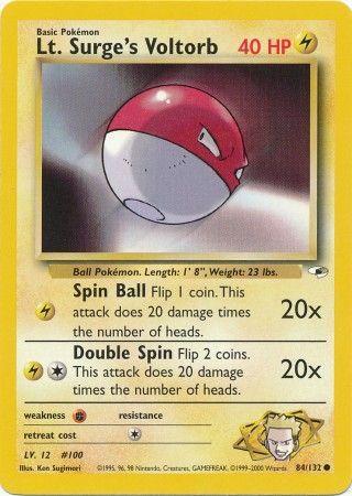 Lt. Surge's Voltorb 084/132 - Gym Heroes Unlimited - Common