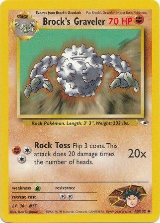 Brock's Graveler 040/132 - Gym Heroes Unlimited - Uncommon