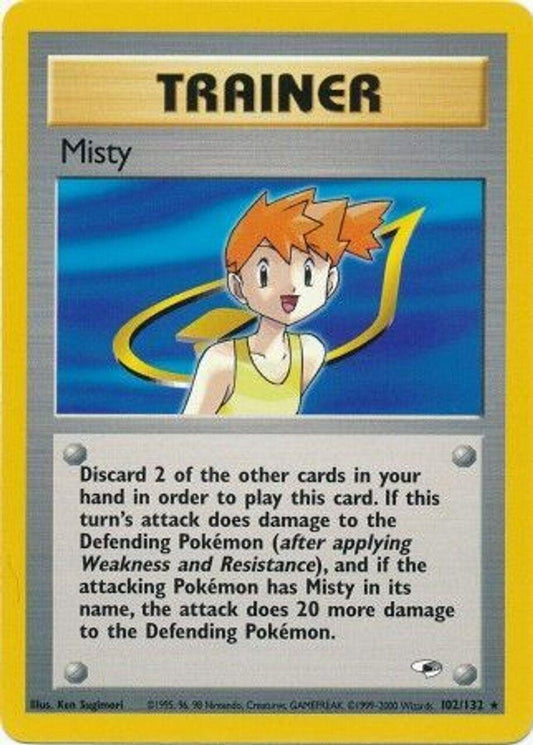 Misty 102/132 - Gym Heroes Unlimited - Rare