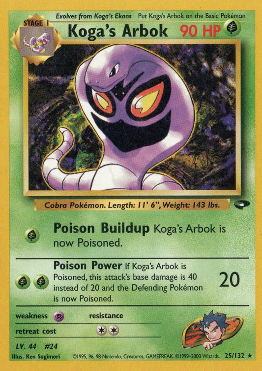 Koga's Arbok 025/132 - Gym Challenge Unlimited - Rare