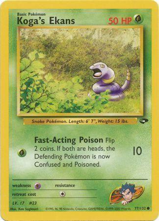 Koga's Ekans 077/132 - Gym Challenge Unlimited - Common