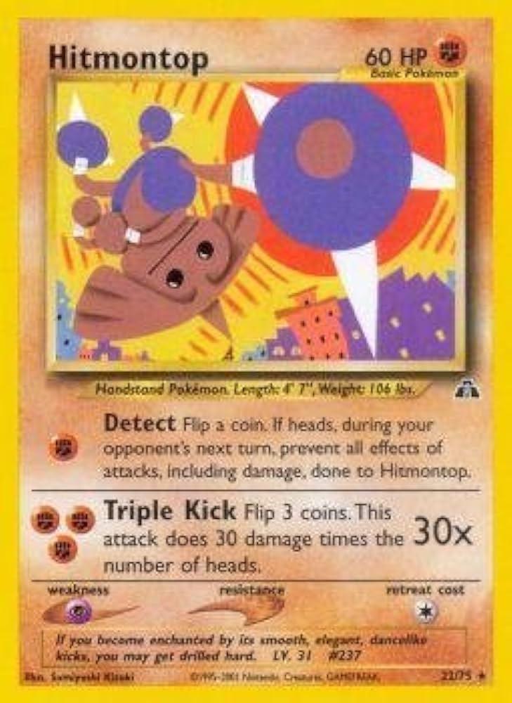 Hitmontop 022/075 - Neo Discovery Unlimited - Rare