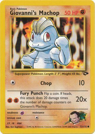 Giovanni's Machop 072/132 - Gym Challenge Unlimited - Common