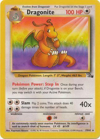 Dragonite (19) 019/62 - Fossil Unlimited - Rare