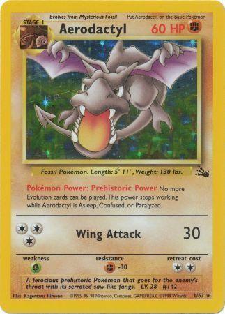 Aerodactyl 001/062 - Fossil Unlimited Holofoil - Holo Rare