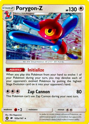 Porygon-Z 105a/147 - Burning Shadows Holofoil