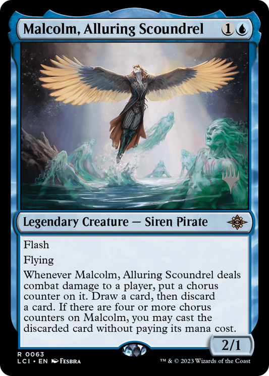 Malcolm, Alluring Scoundrel (PLCI-63P) - The Lost Caverns of Ixalan Promos