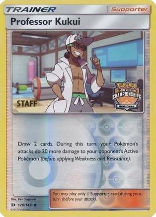 Professor Kukui (Regional Championships) [Staff] (128/149) - League & Championship Cards Reverse Holofoil - Promo