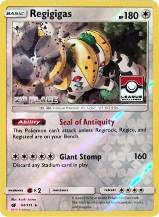 Regigigas - 84/111 (League Challenge) [2nd Place] 84 - League & Championship Cards Reverse Holofoil