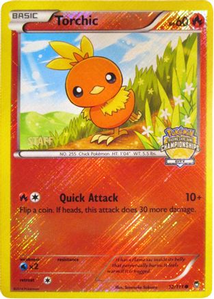 Torchic - 12/111 (City Championships) [Staff] 12 - League & Championship Cards Reverse Holofoil