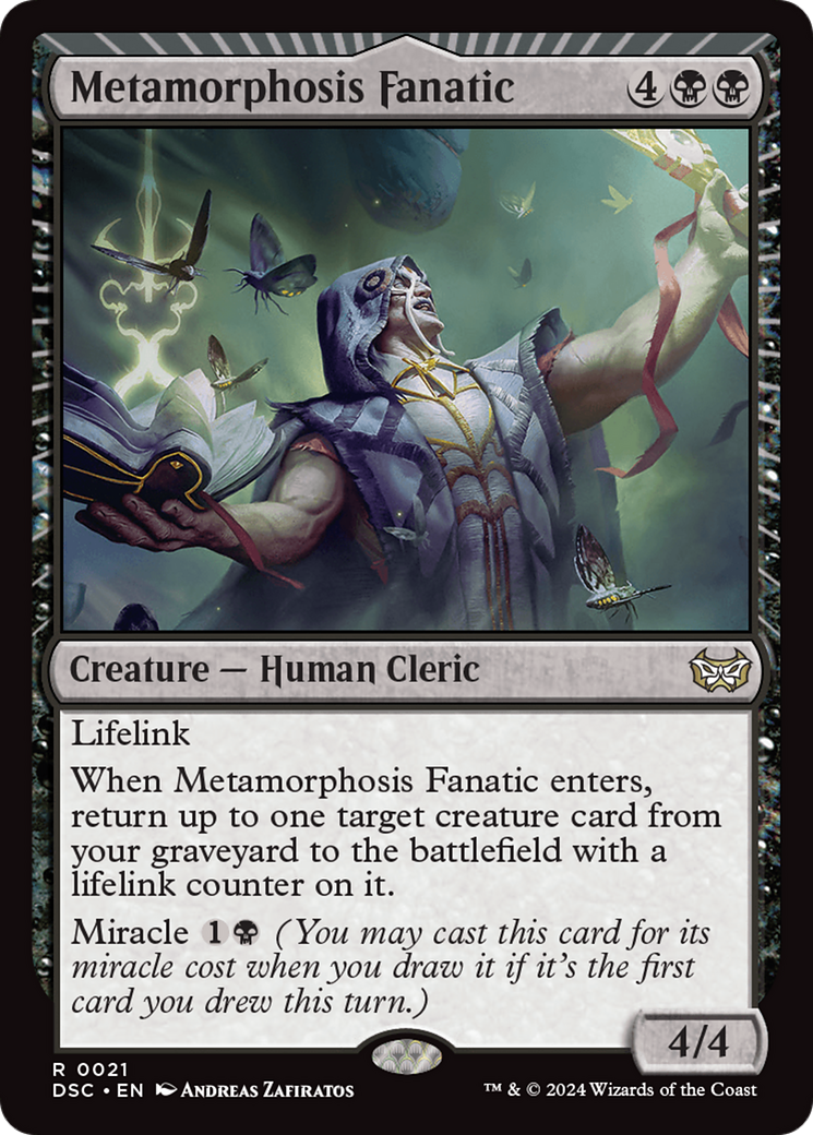 Metamorphosis Fanatic (DSC-021) - Duskmourn: House of Horror Commander: (miracle)