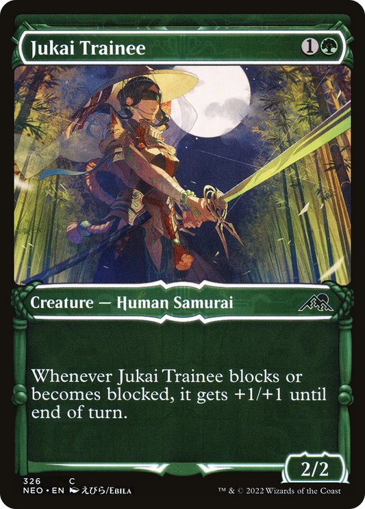 Jukai Trainee (NEO-326) - Kamigawa: Neon Dynasty: (Showcase) Foil