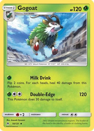 Gogoat (10/131) - SM  Forbidden Light Reverse Holofoil - Uncommon