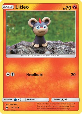 Litleo (18/131) - SM  Forbidden Light Reverse Holofoil - Common