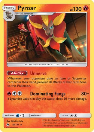 Pyroar 19/131 - Forbidden Light Reverse Holofoil