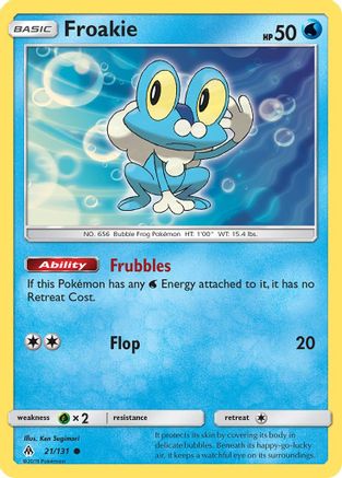 Froakie (21/131) - SM  Forbidden Light Reverse Holofoil - Common