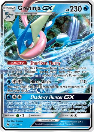 Greninja GX (24/131) - SM  Forbidden Light Holofoil - Ultra Rare