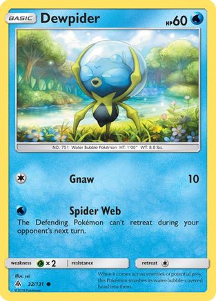 Dewpider (32/131) - SM  Forbidden Light Reverse Holofoil - Common