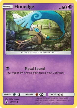 Honedge (47/131) - SM  Forbidden Light Reverse Holofoil - Common