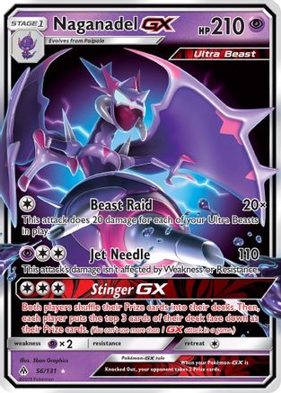 Naganadel GX (56/131) - SM  Forbidden Light Holofoil - Ultra Rare