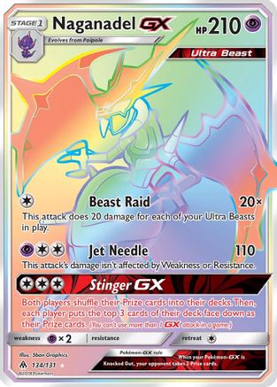 Naganadel GX (Secret) (134/131) - SM  Forbidden Light Holofoil - Secret Rare