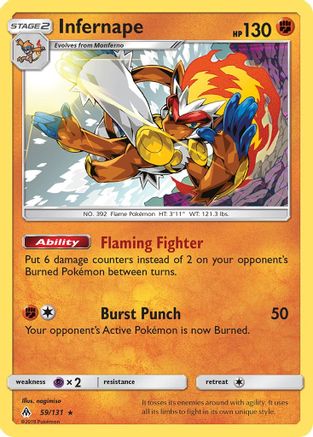 Infernape (59/131) - SM  Forbidden Light Holofoil - Holo Rare