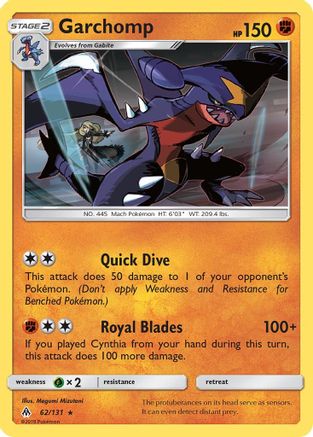 Garchomp 62/131 - Forbidden Light Reverse Holofoil