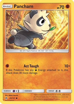 Pancham (65/131) - SM  Forbidden Light Reverse Holofoil - Common