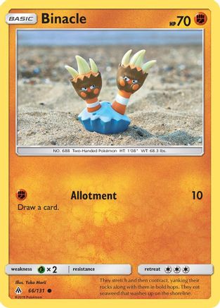 Binacle (66/131) - SM  Forbidden Light Reverse Holofoil - Common