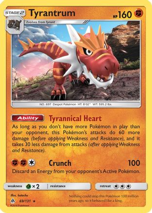 Tyrantrum 69/131 - Forbidden Light Reverse Holofoil