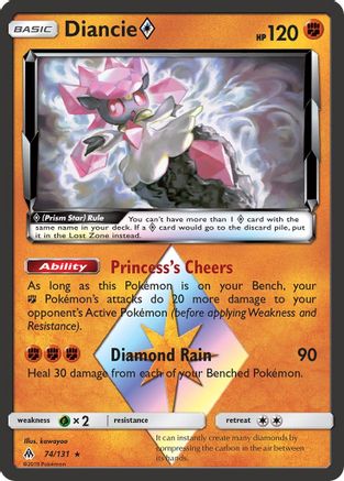 Diancie Prism Star (74/131) - SM  Forbidden Light Holofoil - Prism Rare
