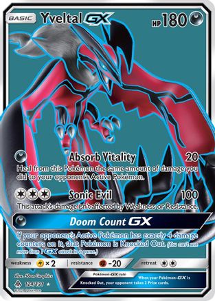Yveltal GX (Full Art) (124/131) - SM  Forbidden Light Holofoil - Ultra Rare