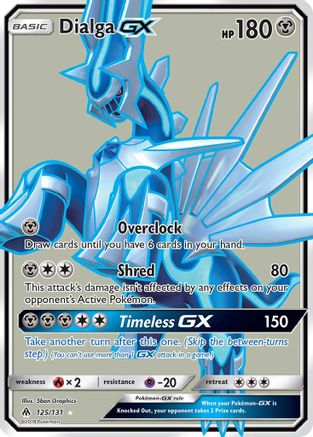 Dialga GX (Full Art) (125/131) - SM  Forbidden Light Holofoil - Ultra Rare