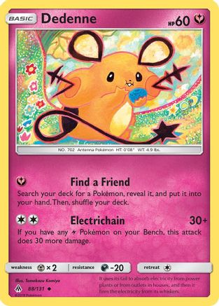 Dedenne (88/131) - SM  Forbidden Light Reverse Holofoil - Uncommon