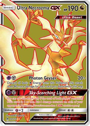 Ultra Necrozma GX (Full Art) (127/131) - SM  Forbidden Light Holofoil - Ultra Rare
