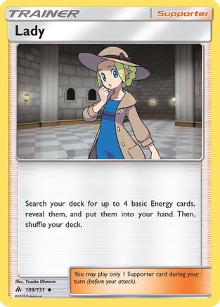 Lady (109/131) - SM  Forbidden Light Reverse Holofoil - Uncommon