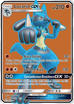Lucario GX (Full Art) (122/131) - SM  Forbidden Light Holofoil - Ultra Rare