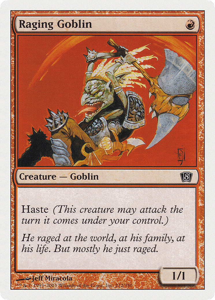 Raging Goblin (8ED-212) - Eighth Edition