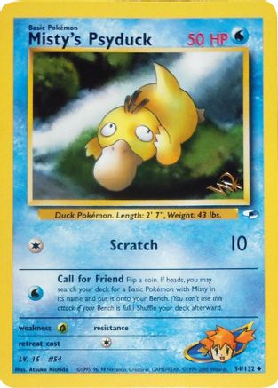 Misty's Psyduck [W Stamped] - 054/132 - WoTC Promo Normal