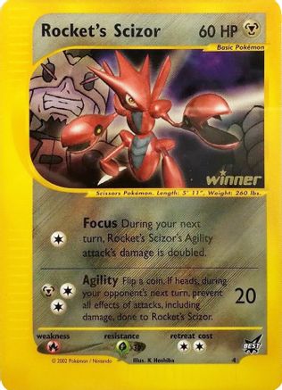 Rocket's Scizor - 4 [Winner]  - Best of Promos Normal