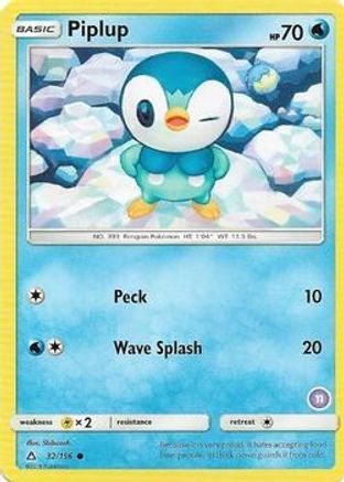 Piplup () (32) - SM Trainer Kit Alolan Sandslash & Alolan Ninetales  - Common