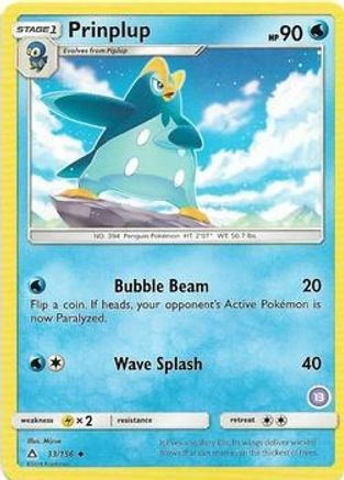 Prinplup () (33) - SM Trainer Kit Alolan Sandslash & Alolan Ninetales  - Uncommon