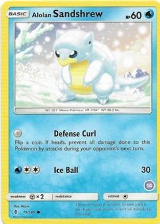 Alolan Sandshrew () (19) - SM Trainer Kit Alolan Sandslash & Alolan Ninetales  - Common