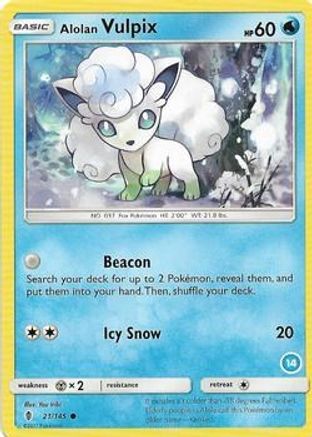 Alolan Vulpix () (21) - SM Trainer Kit Alolan Sandslash & Alolan Ninetales  - Common