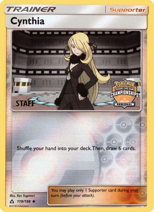 Cynthia (Regional Championships) [Staff] (119/156) - League & Championship Cards Reverse Holofoil - Promo