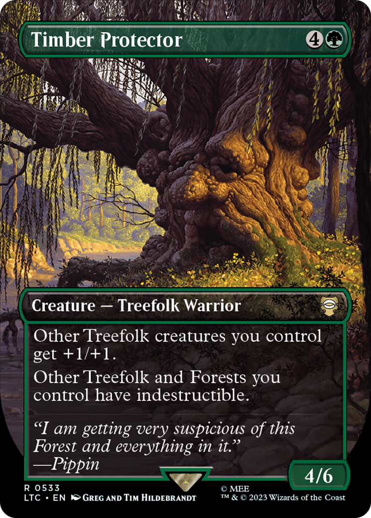 Timber Protector (Borderless) (LTC-533) - Tales of Middle-earth Commander (Borderless) Foil