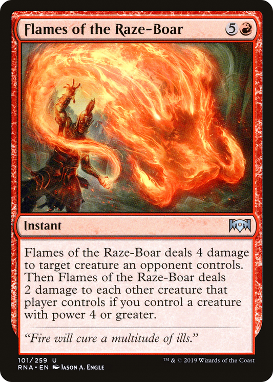 Flames of the Raze-Boar (RNA-101) - Ravnica Allegiance