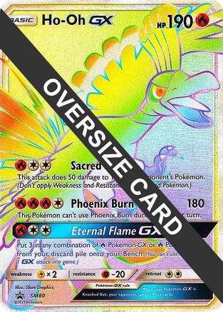 Ho-Oh GX - SM80 (SM Black Star Promo) SM80 - Jumbo Cards Holofoil