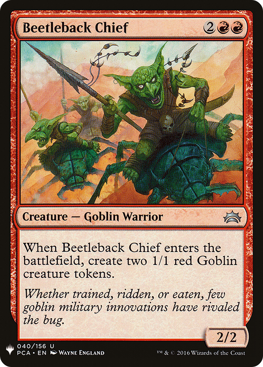 Beetleback Chief (PLST-PCA-40) - The List