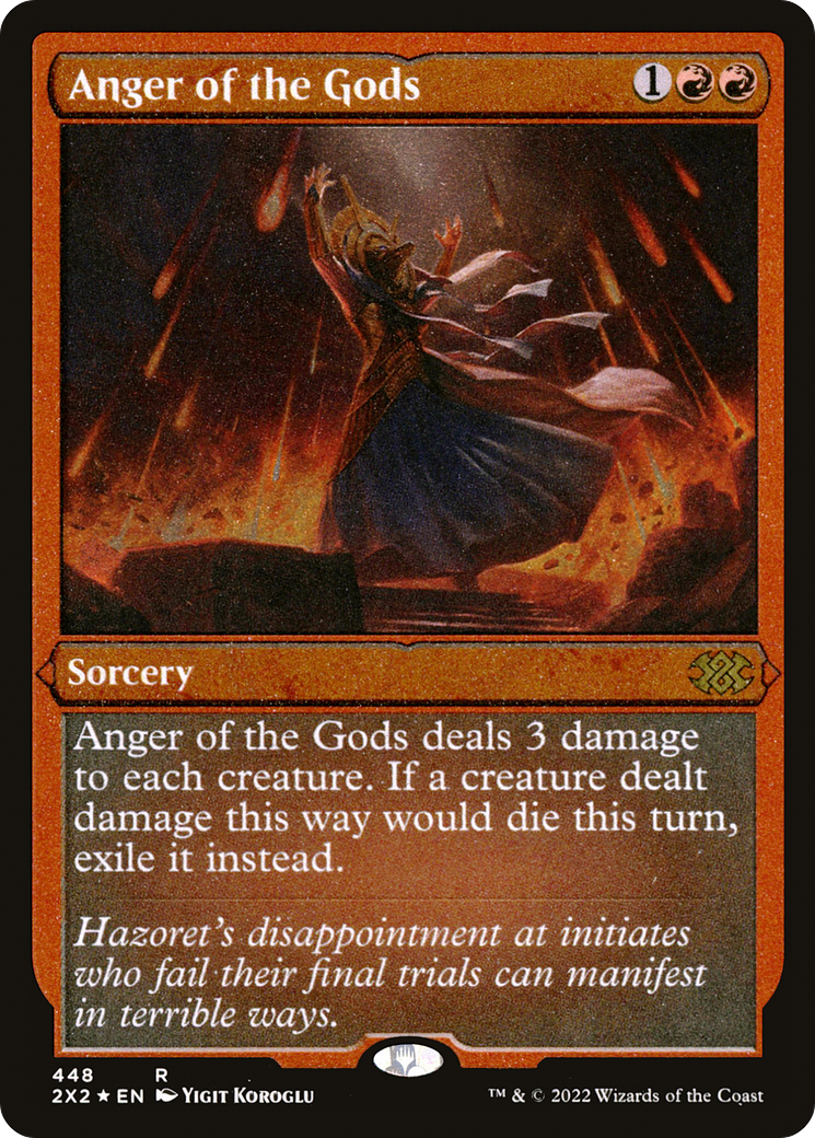 Anger of the Gods (2X2-448) - Double Masters 2022 Etched Foil